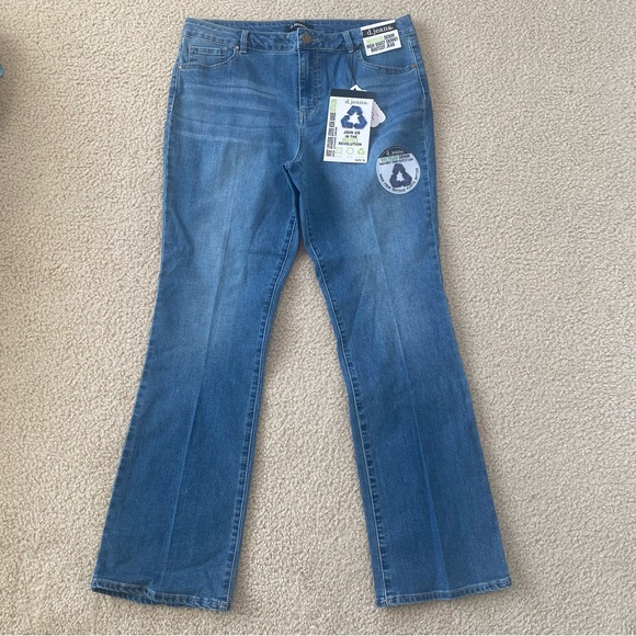 Denim - D Jeans Women’s Recycled Denim High Waist Skinny Boot Cut Jeans Size 16 NWT